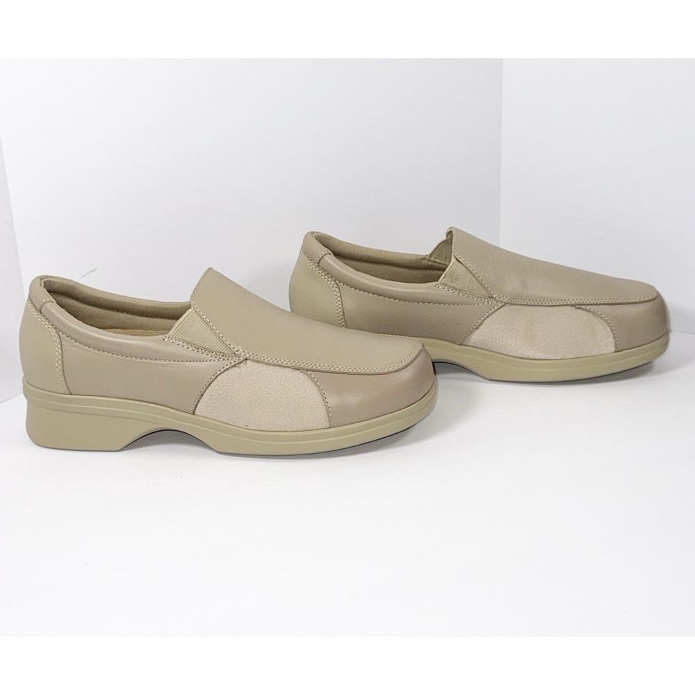 Pedors Shoes Slip On Comfort Walking 201 Beige Leather Orthopedic Cushion 8.5 - Picture 7 of 16